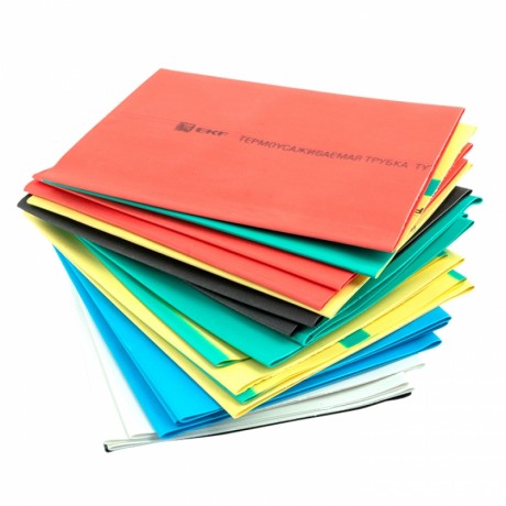 Термоусаживаемая трубка ТУТ нг 50/25 набор:7 цветов по 3шт. 100мм. EKF PROxima tut-n-50