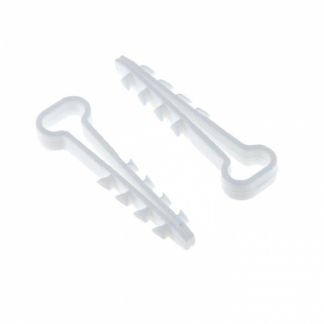 Дюбель-хомут для плоского кабеля (5-8мм) белый (100шт.) EKF PROxima plc-nccf-5x8w