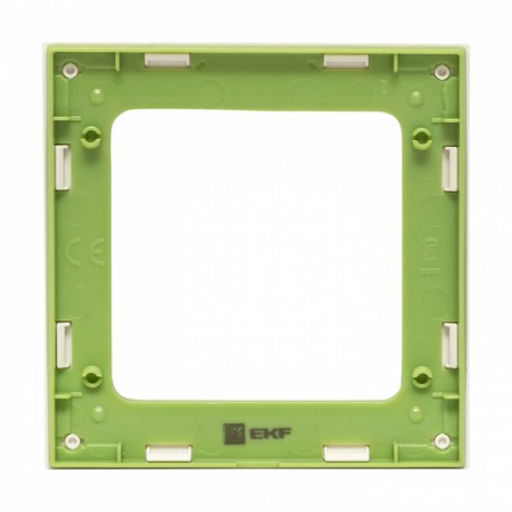 Стокгольм Рамка 1-местная белая с линией цвета зеленый EKF PROxima EXM-G-302-20