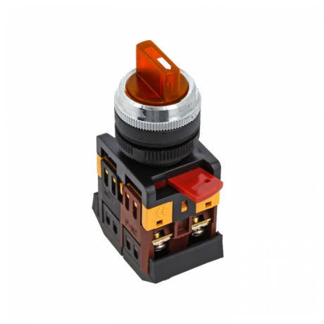 Переключатель ANC-22 3P красный с подсветкой 24В NO+NC EKF PROxima psw-ans-3p-r-24