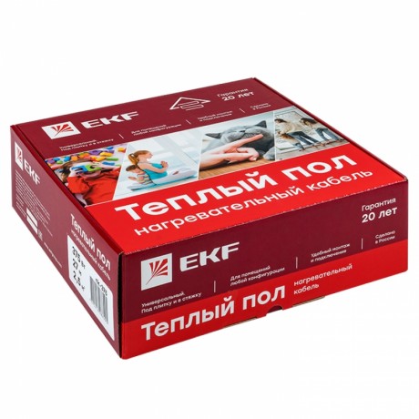 Теплый пол (нагревательный кабель) 450Вт 32 м 3,0 м2 EKF nk-450