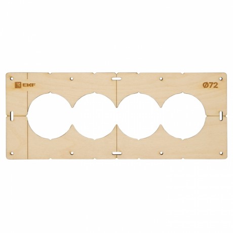 Шаблон для подрозетников c 4 отв. диам. 72 мм EKF Expert sh-d72-4