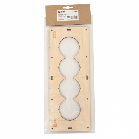 Шаблон для подрозетников c 4 отв. диам. 72 мм EKF Expert sh-d72-4