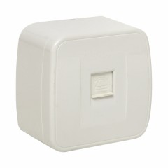 Минск Розетка Phone 1-местная ОП белая EKF Basic EGT01-034-10