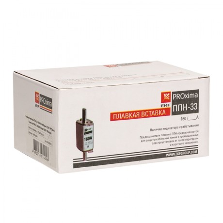 Плавкая вставка ППН-33 160/ 16А габарит 0 EKF PROxima fus-33-0/160/16
