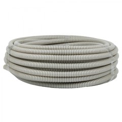 Труба гофр. ПВХ с протяжкой d16 мм (25 м) серая EKF-Plast tg-z-16-25n