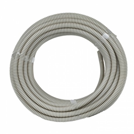 Труба гофр. ПВХ с протяжкой d16 мм (25 м) серая EKF-Plast tg-z-16-25n