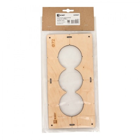 Шаблон для подрозетников c 3 отв. диам. 72 мм EKF Expert sh-d72-3