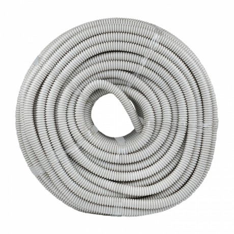Труба гофр. ПВХ с протяжкой d20 мм (100 м) серая EKF-Plast tg-z-20
