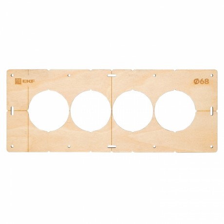 Шаблон для подрозетников c 4 отв. диам. 68 мм EKF Expert sh-d68-4