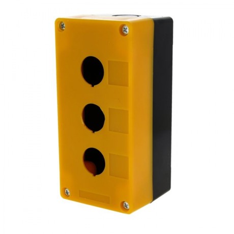 Корпус КП103 пластиковый 3 кнопки желтый EKF PROxima cpb-103-o
