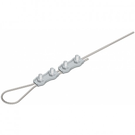 Зажим для троса двойной Duplex (4 мм) EKF zdtd-4