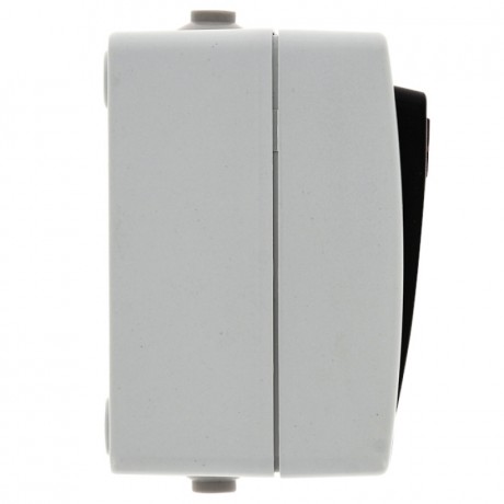 Венеция Выключатель 1 -клавишный с индикатором 10А IP54 серый EKF EVV10-121-30-54