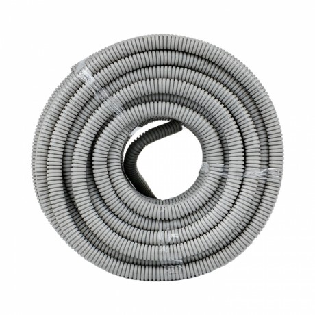 Труба гофр. ПВХ с протяжкой d20 мм (50 м) серая EKF-Plast tg-z-20-50m