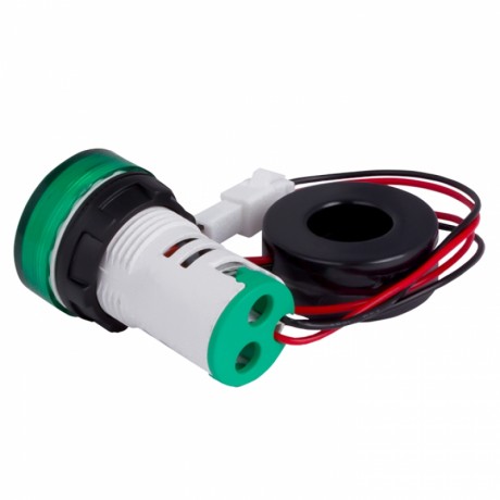 Индикатор значения тока и напряжения зеленый ED16-22AVD 100А EKF PROxima в комплекте с трансформатором тока ed16-22avd-g