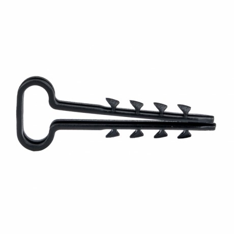 Дюбель-хомут (6х14 мм) для плоского кабеля черный (100 шт.) EKF PROxima plc-cd1-6x14b