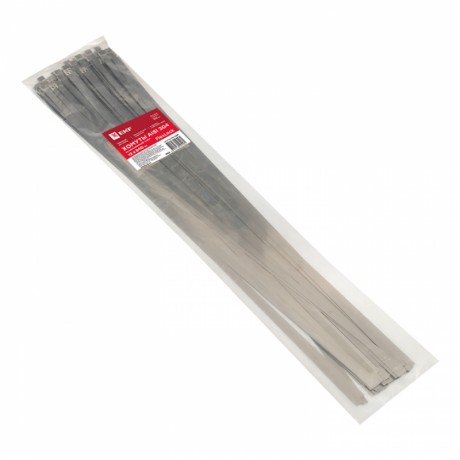 Хомут AISI 304 из нержавеющей стали, 12x840 (100 шт.) FlexLock PROxima plc-fl-tss-304-12x840
