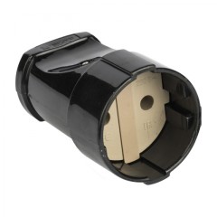 Гнездо штепсельное б/з черн. 10А 250В EKF PROxima ASG10-30