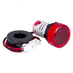 Индикатор значения тока и напряжения красный ED16-22AVD 100А EKF PROxima в комплекте с трансформатором тока ed16-22avd-r