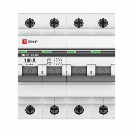 Выключатель нагрузки 4P 100А ВН-125 EKF PROxima SL125-4-100-pro