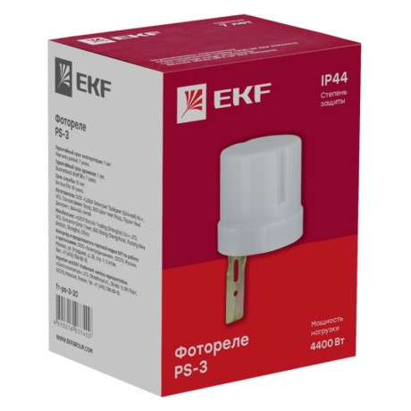 Фотореле PS-3 20А 4400Вт IP44 EKF PROxima fr-ps-3-20