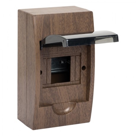 Щит распределительный навесной ЩРН-П- 4 темное дерево IP41 EKF PROxima pb40-n-4-dark