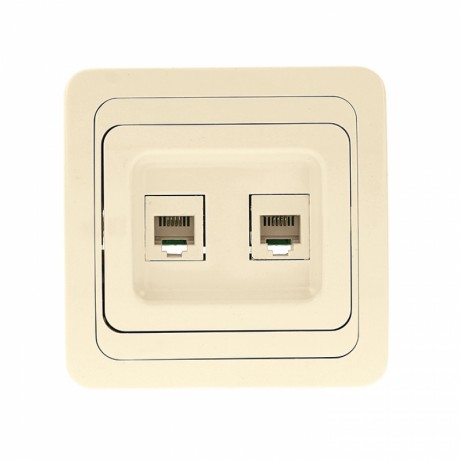Розетка Phone 2-мест. беж. Лондон EKF PROxima EET01-134-20