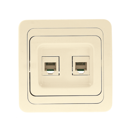 Розетка Phone 2-мест. беж. Лондон EKF PROxima EET01-134-20