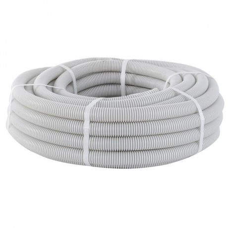Труба гофр. ПВХ с протяжкой d16 мм (10 м) серая EKF-Plast tg-z-16-10m