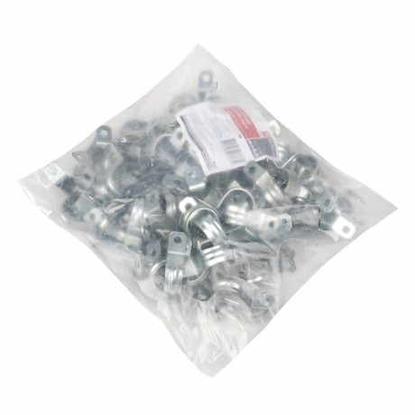 Скоба металлическая двухлапковая d25-26 мм (100 шт) EKF PROxima sm-2-25-26
