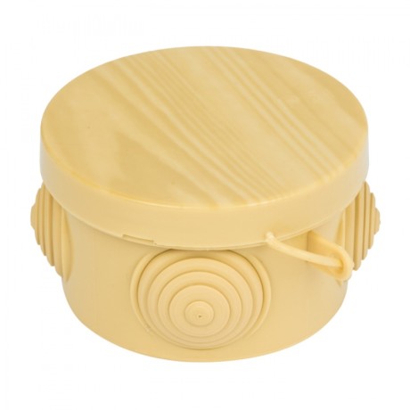 Коробка распаячная КМР-040-038 с крышкой (65х40) 4 мембранных ввода светлое дерево IP54 EKF PROxima plc-kmr-040-038-s