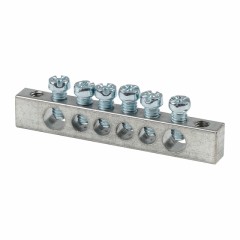 Шина PEN ноль-земля (6x9мм) 6 отв. цинк крепеж по краям EKF sn1-63-06-k