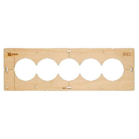 Шаблон для подрозетников c 5 отв. диам. 82 мм EKF Expert sh-d82-5