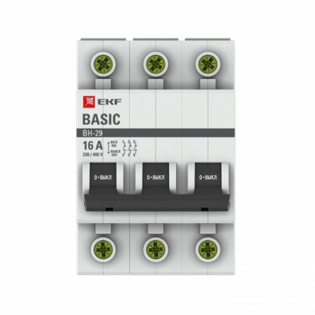 Выключатель нагрузки 3P 16А ВН-29 EKF Basic SL29-3-16-bas