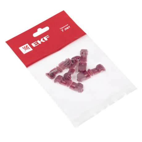 Ответвитель прокалывающий ОВ-T 1 0.25-1.0 мм2 красный (5шт) EKF PROxima plc-ovt-0.25-1.0r