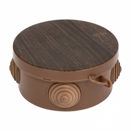 Коробка распаячная КМР-040-038 с крышкой (65х40) 4 мембранных ввода тёмное дерево IP54 EKF PROxima plc-kmr-040-038-t