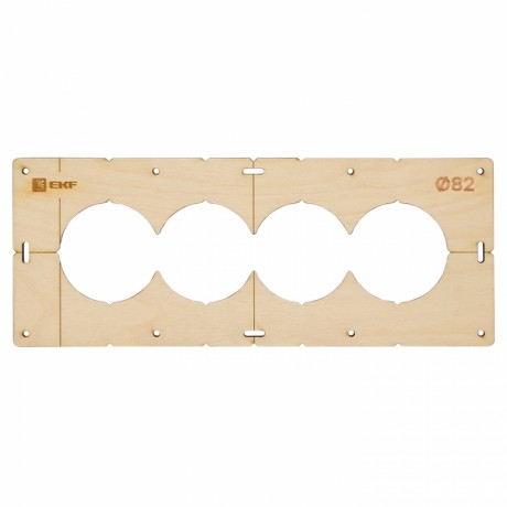 Шаблон для подрозетников c 4 отв. диам. 82 мм EKF Expert sh-d82-4