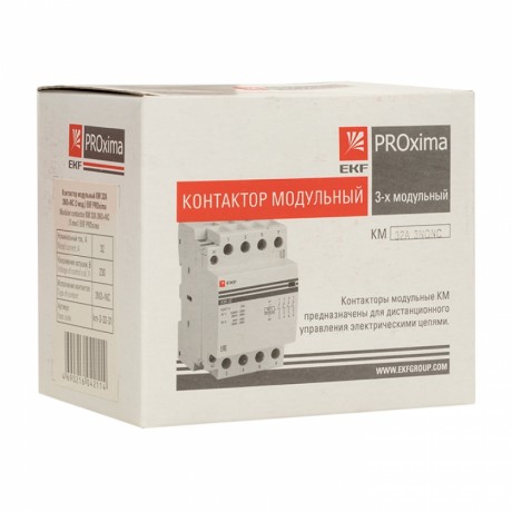 Контактор модульный КМ 32А 3NО+NC (3 мод.) EKF PROxima km-3-32-31