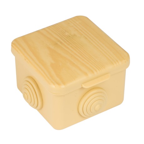 Коробка распаячная КМР-030-036 пылевлагозащитная, 4 мембранных ввода (65х65х50) светлое дерево EKF PROxima plc-kmr2-030-036-s