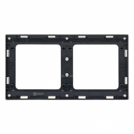 Стокгольм Рамка 2-местная белая с линией цвета черный EKF PROxima EXM-G-305-10