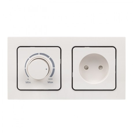 Стокгольм Рамка 2-местная белая с линией цвета черный EKF PROxima EXM-G-305-10