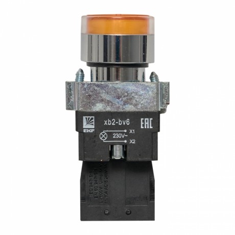 Кнопка BA51 с подстветкой 230В желтая NO EKF PROxima xb2-bw51-230