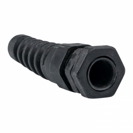 Сальник PG7 IP54 (100 шт) с гибким отводом d отв. 11 мм / d провод. 3-6,5 мм (чёрный) EKF PROxima plc-pg-7-g