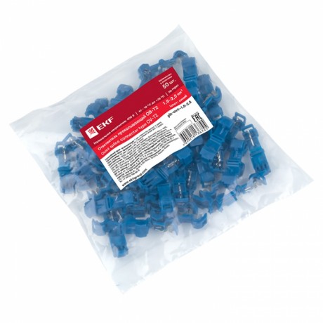 Ответвитель прокалывающий ОВ-Т 2 1.5-2.5 мм2 синий (50 шт) EKF PROxima plc-ovt-1.5-2.5