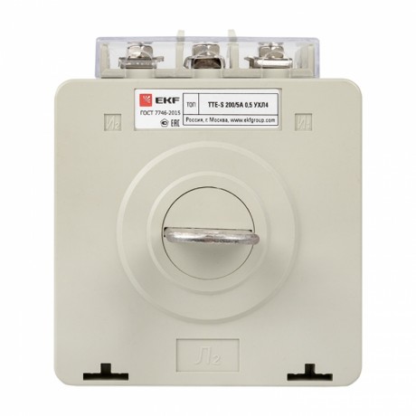 Трансформатор тока ТТЕ-A-200/5А с клеммой напряжения класс точности 0,5 EKF PROxima tte-S-200