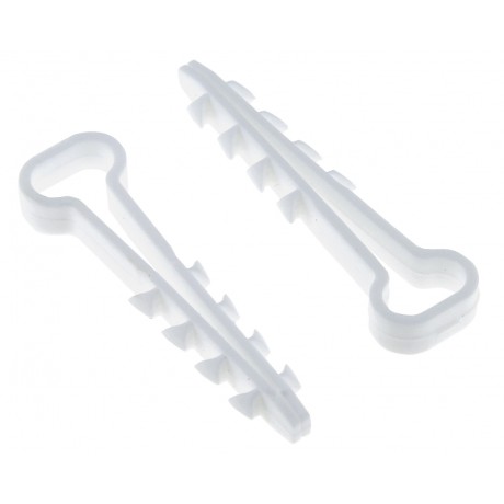 Дюбель-хомут (6х12 мм) для плоского кабеля белый (100 шт.) EKF PROxima plc-cd1-6x12w