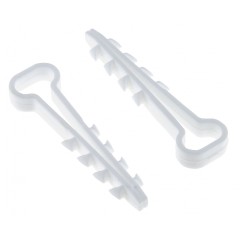 Дюбель-хомут (6х12 мм) для плоского кабеля белый (100 шт.) EKF PROxima plc-cd1-6x12w