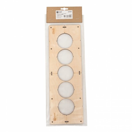 Шаблон для подрозетников c 5 отв. диам. 68 мм EKF Expert sh-d68-5