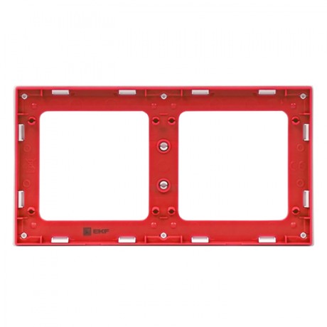 Стокгольм Рамка 2-местная белая с линией цвета красный EKF PROxima EXM-G-305-20