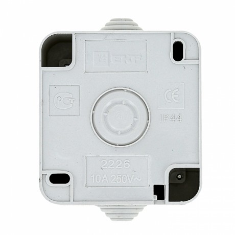 Прага Кнопка звонка 1-клавишная 10А IP44 белая EKF EKZ10-026-10-44